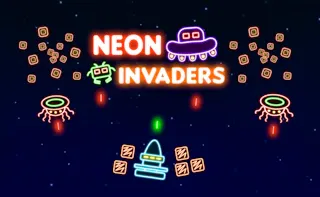 Play Neon Invaders online - Glouplay